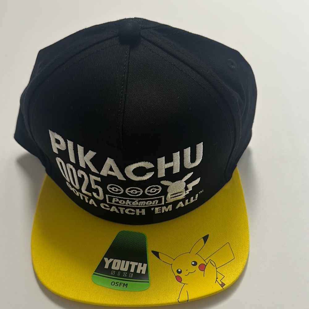 Pokémon Black and Yellow Pikachu Youth Cap